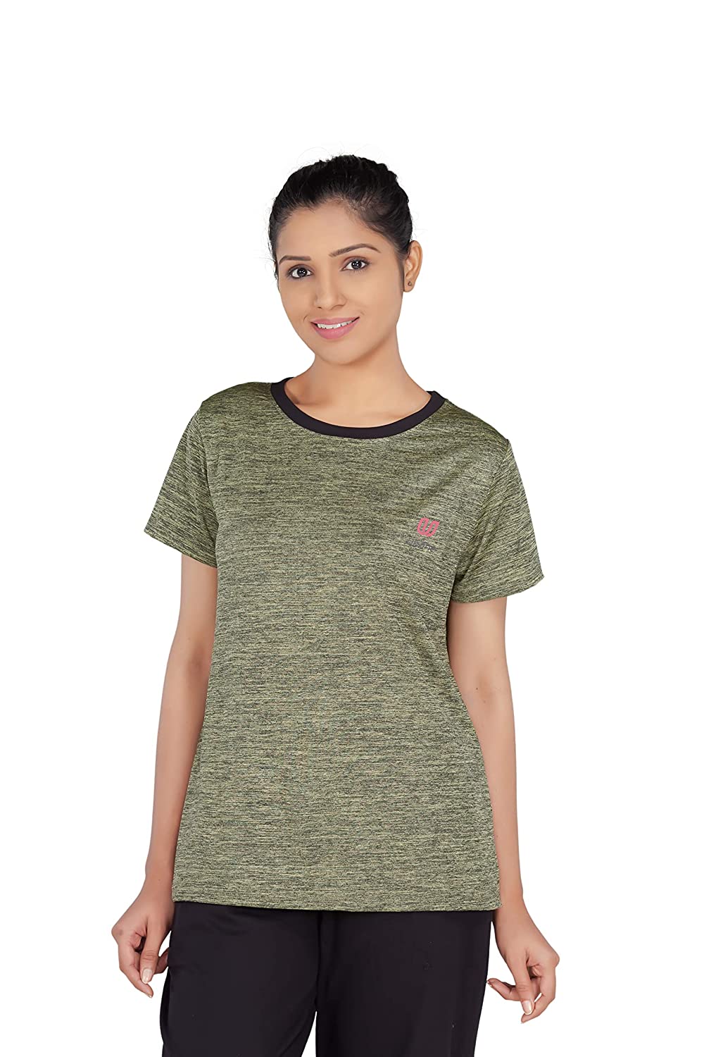 Uhane Women’s Gym Dri-Fit Work-Out Round Neck T-Shirt (Bronze) Short Sleeves